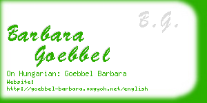 barbara goebbel business card